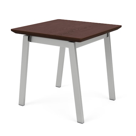 Lesro Newport End Table, 20 in W, 20 in L, 20 in H, Cocoa Walnut NP0620
